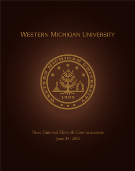 Three Hundred Eleventh Commencement June 28, 2014 Program Contents
