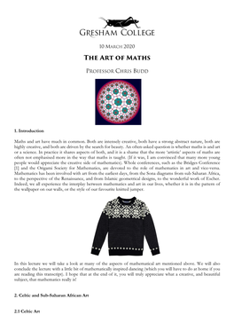 The Art of Maths