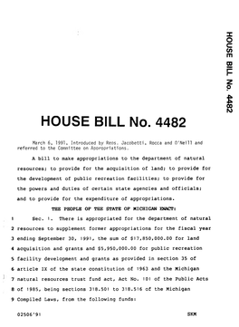 1991 House Introduced Bill 4482