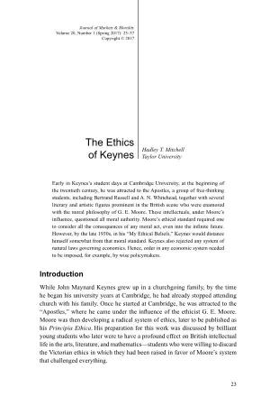 The Ethics of Keynes Novelists E