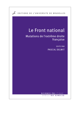 Le Front National Mutations De L'extrême Droite Française