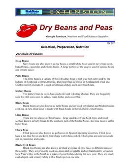 Dry Beans and Peas