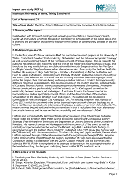 Impact Case Study (Ref3b) Page 1 Institution: University of Wales