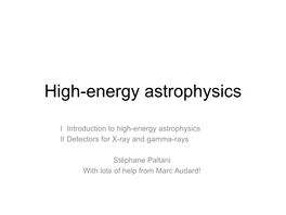 High-Energy Astrophysics