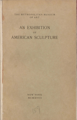 An Exhibition of American Sculpture