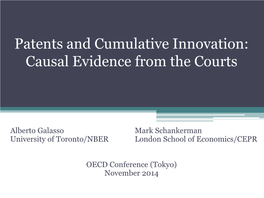 Patents, Judges and Cumulative Innovation