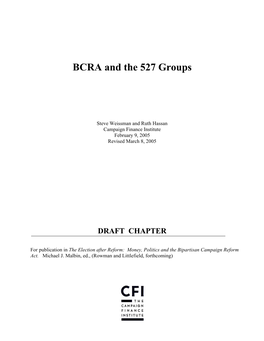 BCRA and the 527 Groups