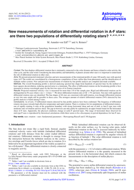 New Measurements of Rotation and Differential Rotation in AF Stars