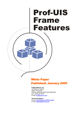Prof-UIS Frame Features White Paper