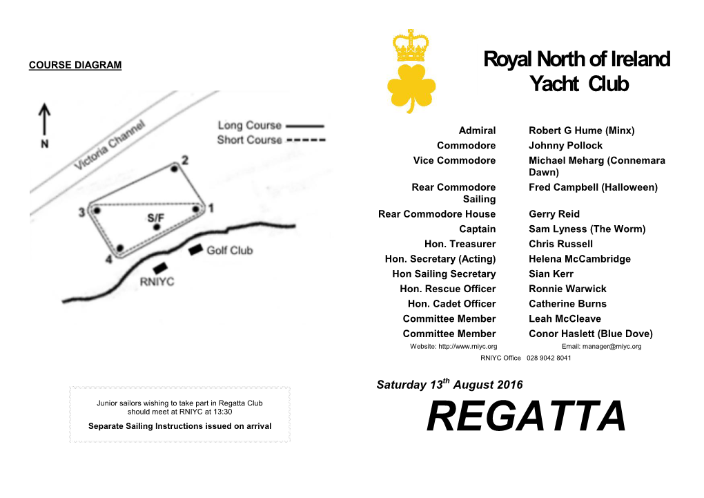 2016 Royal North of Ireland Yacht Club Regatta