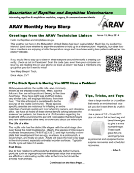 ARAV Monthly Herp Blerp