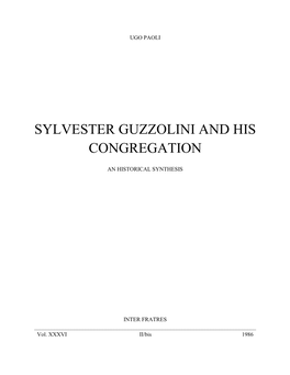 Sylvester Guzzolini and His Congregation
