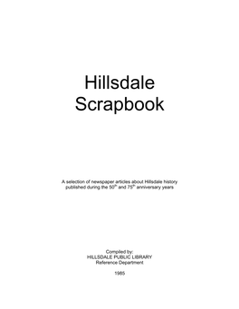 Hillsdale Scrapbook