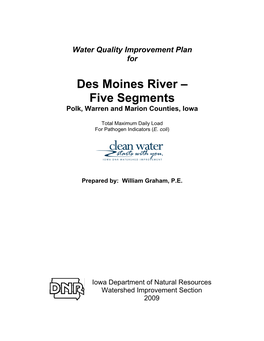 Des Moines River – Five Segments Polk, Warren and Marion Counties, Iowa
