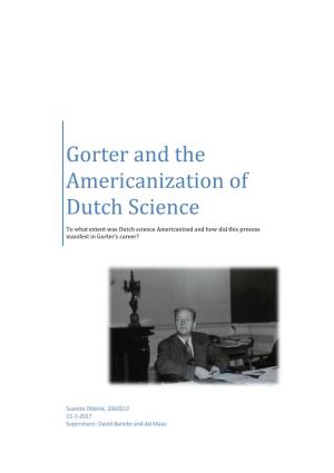 Gorter and the Americanization of Dutch Science