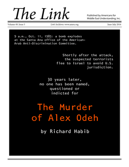The Murder of Alex Odeh