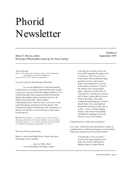 Phorid Newsletter