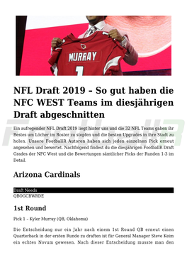 NFL Draft 2019 &#8211