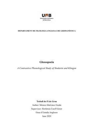 Glossopoeia a Contrastive Phonological Study Of