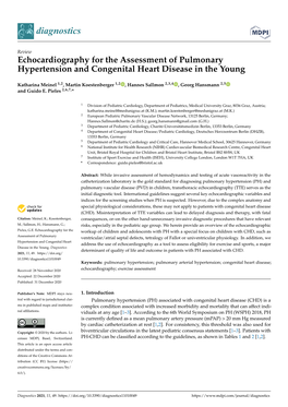 Echocardiography for the Assessment of Pulmonary Hypertension and Congenital Heart Disease in the Young