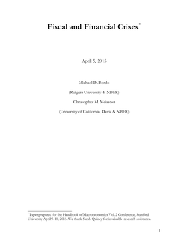 Financial and Fiscal Crises Based on History, Theory, and Empirics