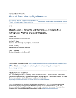 Classification of Torbanite and Cannel Coal. I. Insights from Petrographic Analysis of Density Fractions. International Journal of Coal Geology 38:161-202