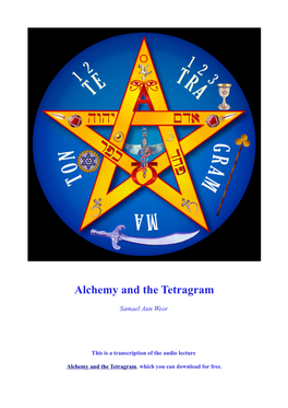 Alchemy and the Tetragram