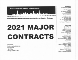 2021 Upcoming Major Contracts