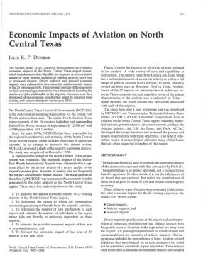 Economic Impacts of Aviation on North Central Texas