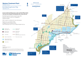 Western Treatment Plant Bird Watching Access Map N