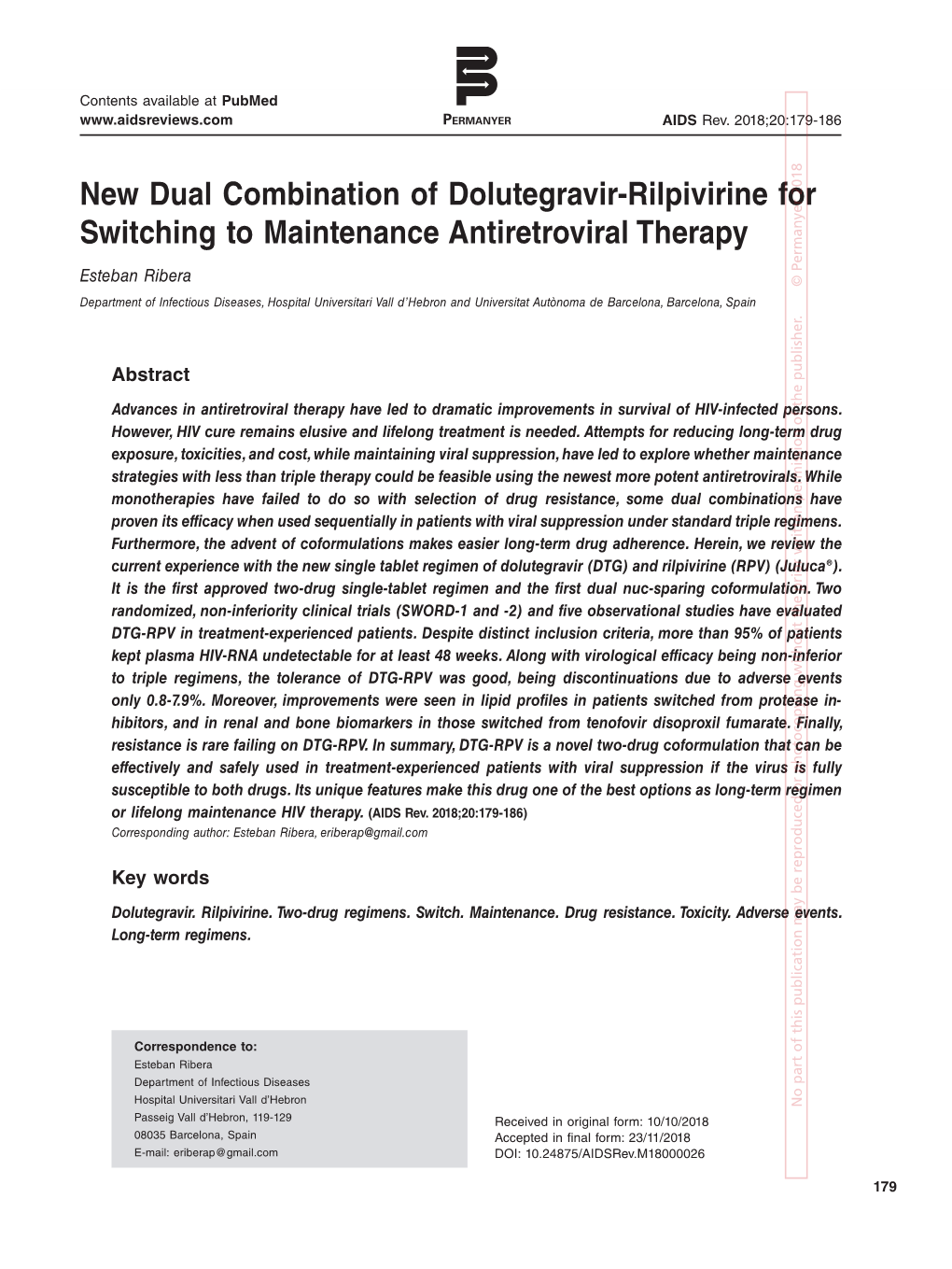 New Dual Combination of Dolutegravir-Rilpivirine For