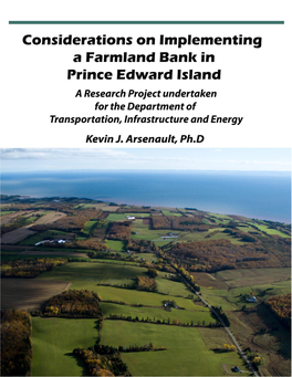 Considerations on Implementing a Farmland Bank in Prince Edward Island