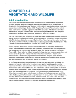 Chapter 4.4 Vegetation and Wildlife