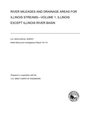 River Mileages and Drainage Areas for Illinois Streams—Volume 1, Illinois Except Illinois River Basin
