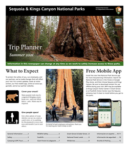 Sequoia & Kings Canyon National Parks: Trip Planner Summer 2021