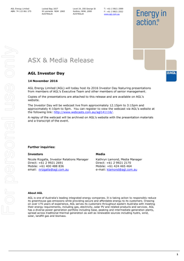 AGL Macquarie Generation 4 2 0 12345678910111213141516FY15 FY16 FY17F FY18F FY19F