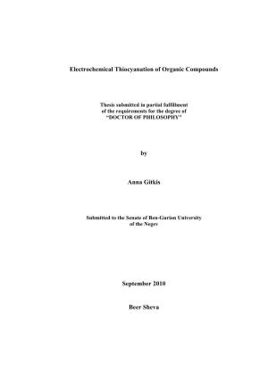 Electrochemical Thiocyanation of Organic Compounds by Anna Gitkis