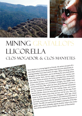 Mining Gratallops Llicorella Clos Mogador & Clos Manyetes