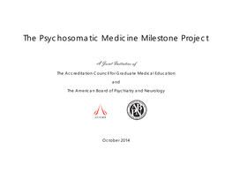 The Psychosomatic Medicine Milestone Project