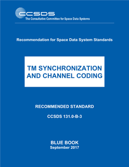 Tm Synchronization and Channel Coding