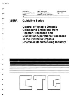 EPA 450 4-91-031 Control of VOC from Reactor Processes and Distillation in SOCMI