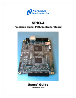 SPIO-4 Precision Signal-Path Controller Board User Guide