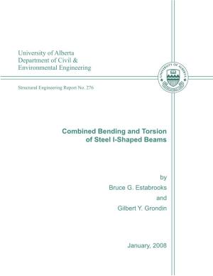 Combined Bending and Torsion of Steel I-Shaped Beams