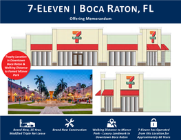 7-ELEVEN | BOCA RATON, FL Offering Memorandum