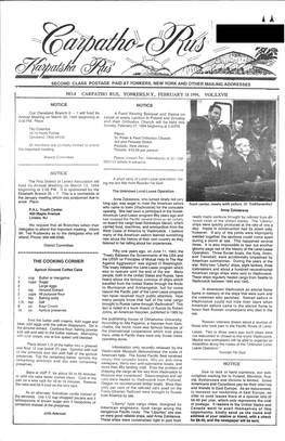 No.4 Carpatho Rus, Yonkers,N.Y .• February 18 1994, Vollxvii