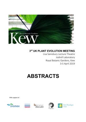 3Rd Uk Plant Evoltion Meeting