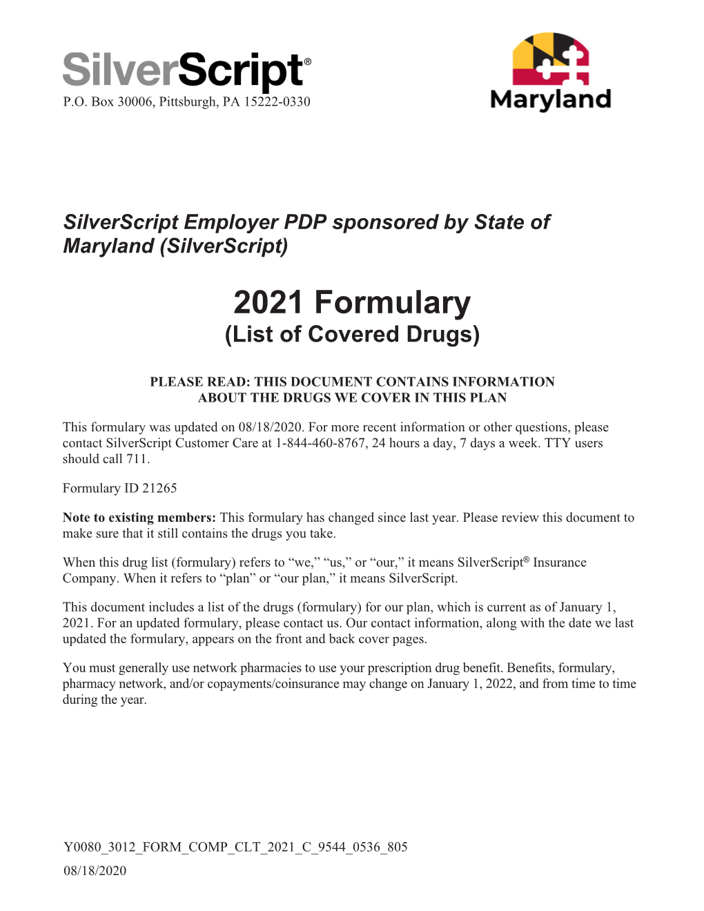 2021 Formulary (List of Covered Drugs)