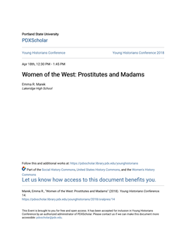 Women of the West: Prostitutes and Madams