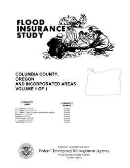 Columbia County, Oregon and Incorporated Areas Volume 1 of 1