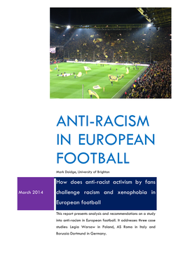 Anti-Racism in European Football